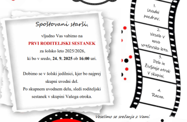 vabilo na 1 roditeljski sestanek